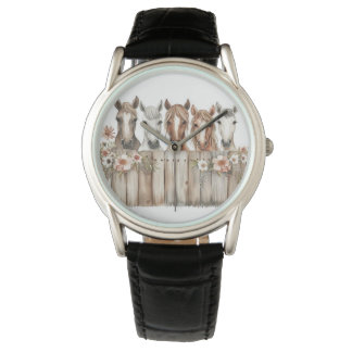 Relógio Horse Floral Watch – Whimsical Timepiece