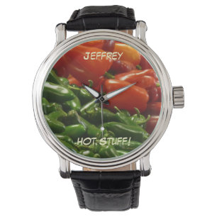 Relógio Hot Stuff Wrist Watch, Chili Peppers, Chilies