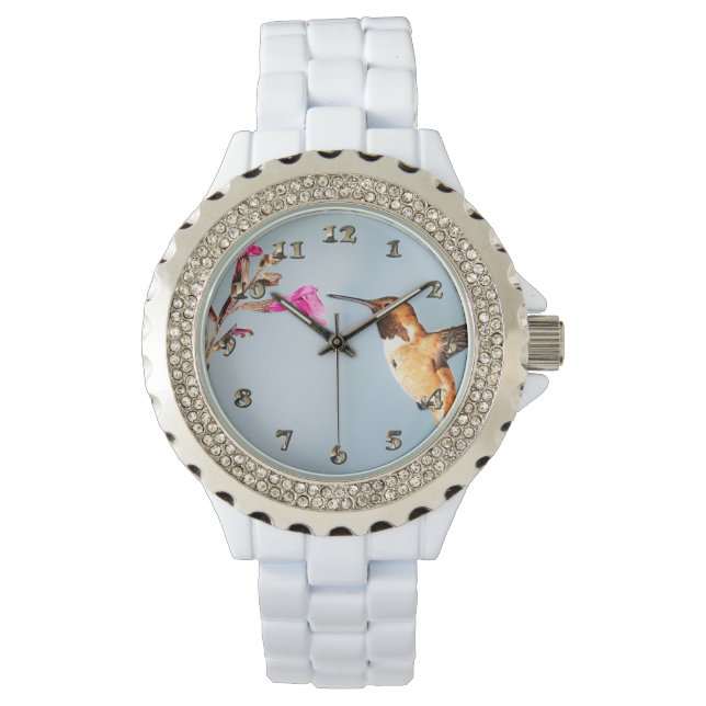 Relógio Hummingbird selvagem na natureza (Frente)