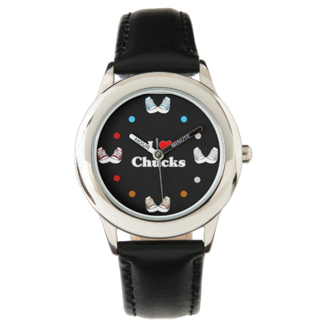 Relógio I Love Chucks Watch (preto) (Frente)