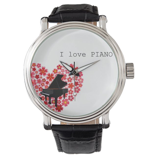 Relógio I love PIANO Watch　ピアノの腕時計 (Frente)