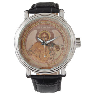 Relógio ícone da igreja ortodoxa da religião batista do sa