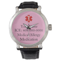 ID Médico Personalizado Rosa