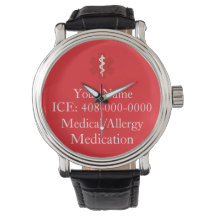 ID Médico Personalizado Vermelho