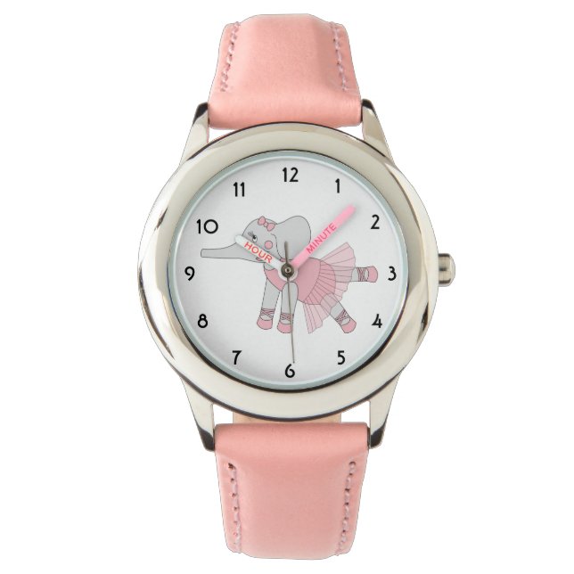 Relógio Illusima Ballerina Elephant Pink Kies Watch (Frente)