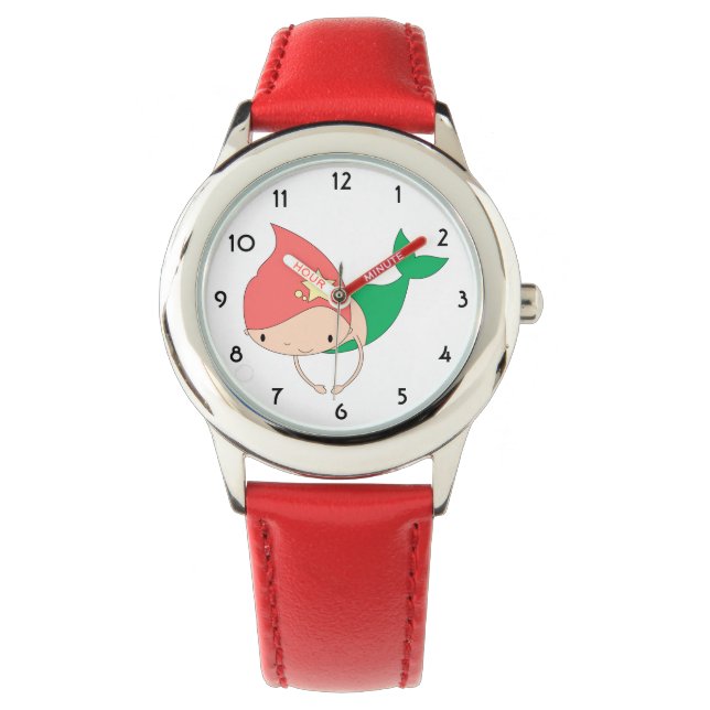 Relógio Illusima Cotton Candy Mermaid Red Kids Watch (Frente)