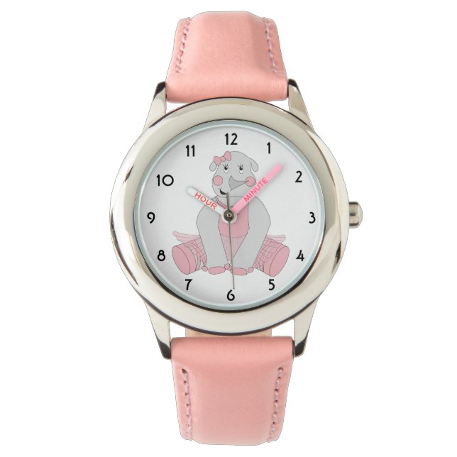 Relógio ilusima Ballerina Rhino Pink Kids Watch (Frente)