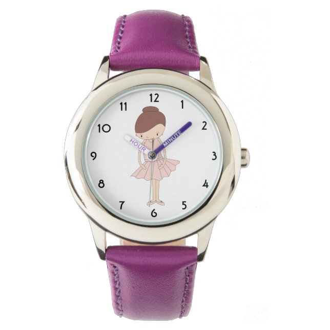 Relógio ilusima Isabella Ballerina Purple Kids Watch (Frente)
