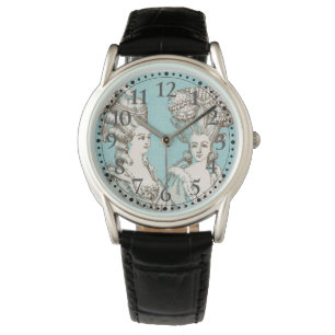 Relógio Ilustrado das Mulheres Francesas Vintage