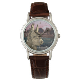 Relógio imagem cênica colorida semelhante à vida de um bur