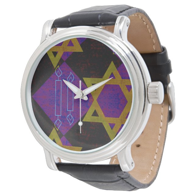 Relógio Imagem temática de Hanukkah da SlipperyJoe's amare (Angular)