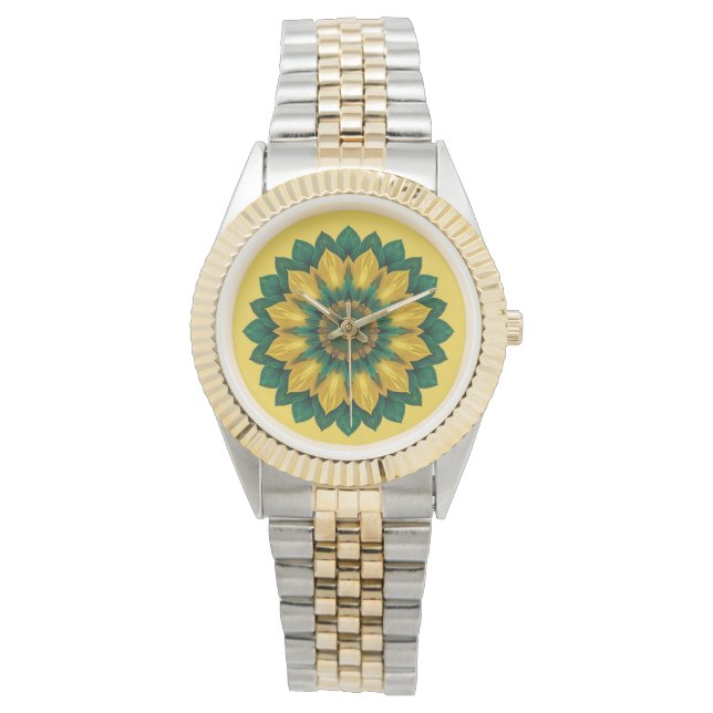 Relógio Imperial Solar Flower Mandala Luxury Keychain  (Frente)
