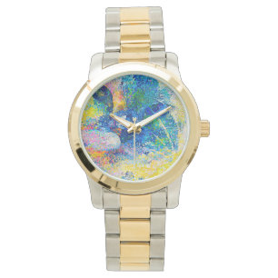 Relógio Impressão de arte de Abstrato vibrante
