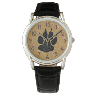Relógio Impressão de Wolf Paw com o Pentacle Watch