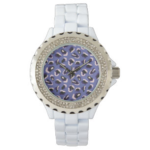 Relógio Impressão em Abstrato Roxo Muito Peri