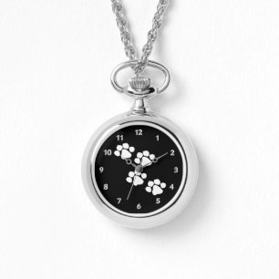 Relógio Impressões de pata animal