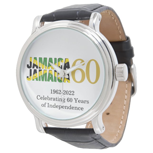 Relógio Independência Patriótica JAMAICA 60º Aniversário (Angular)