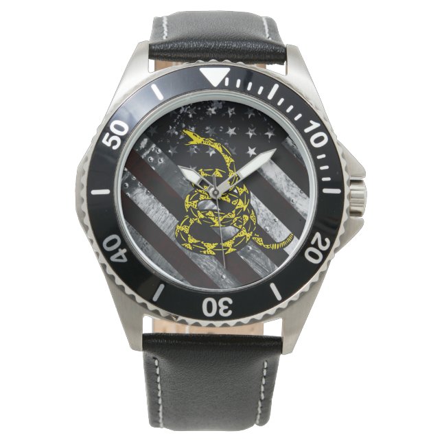 Relógio Industrial American Flag and Snake Clock (Frente)