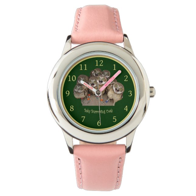 Relógio Infantil ~ Corujas Bebê (Frente)