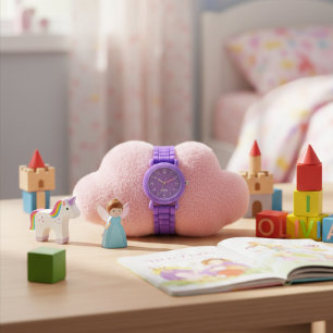 Relógio Infantil Personalizado Lavanda 