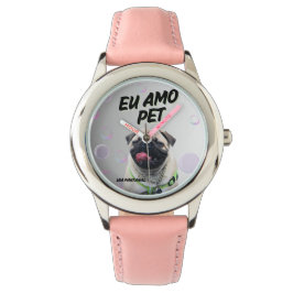 Relógio Infantil Rosa Pet