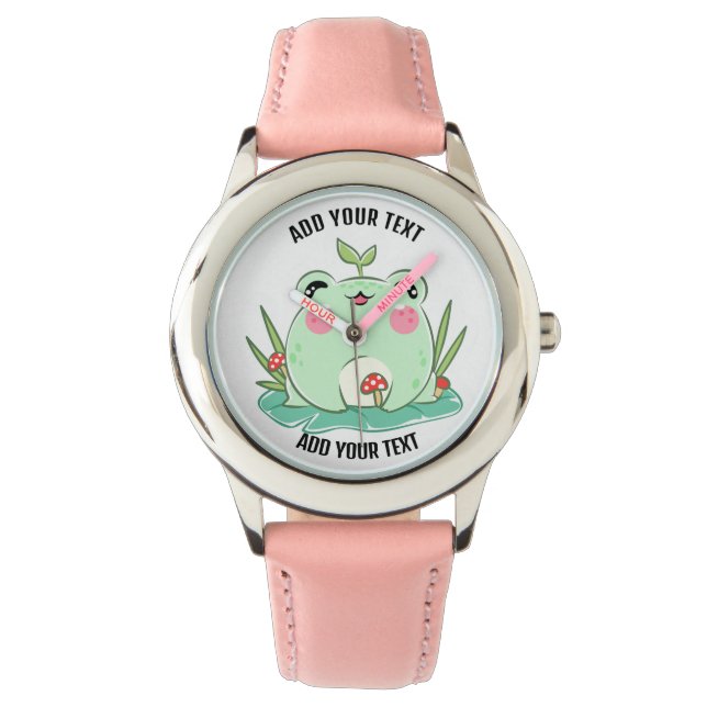 Relógio Infantil Vermelho de Aço Inoxidável e Puls (Frente)