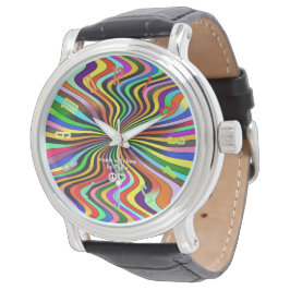 Relógio Infinity Rainbow Swirl Stainless Steel Watch