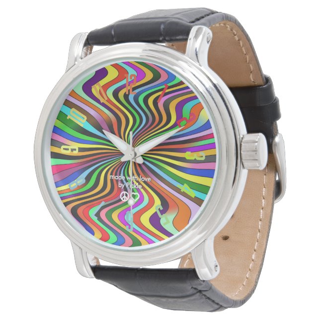 Relógio Infinity Rainbow Swirl Stainless Steel Watch (Angular)
