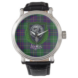 Relógio Inglis Scottish Clan Tartan & Crest
