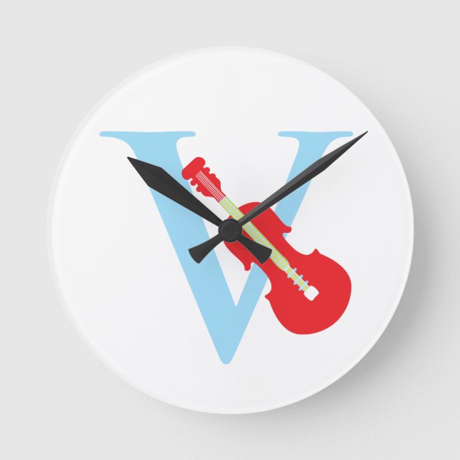 Relógio inicial - letra V (Frente)