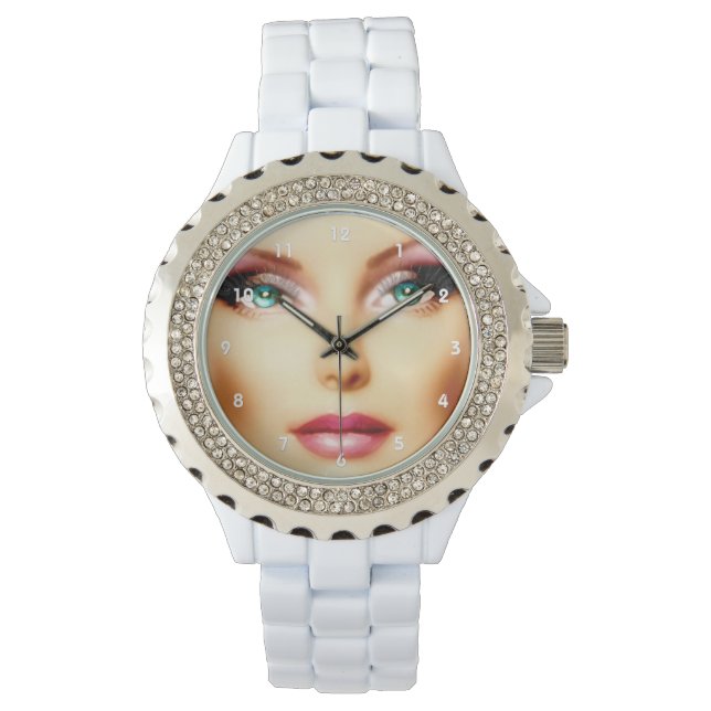 Relógio Insira sua própria imagem legível (Frente)