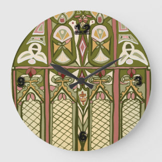 Relógio inspirado em vidros manchados de Artes e A