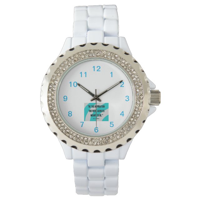 Relógio Inspiration Women's Rhinestone White Enamel Watch (Frente)