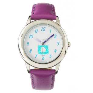 Relógio Inverno Snow Heart Kids Purple Leather Watch