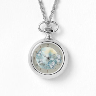 Relógio Iris Floral Moon Necklace Watch