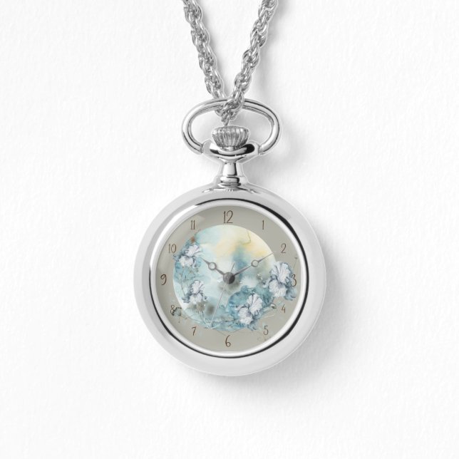 Relógio Iris Floral Moon Necklace Watch (Frente)