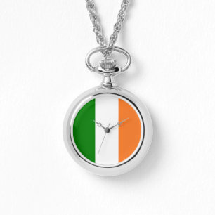 Relógio Irish Flag Enche Necklace