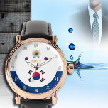 Relógio Irish Flag watch, Emblem, moda Coreia do Sul<br><div class="desc">Assista: Elegante relógio fashon com bandeira da Coreia do Sul com emblema coreano e design único da Coreia - ame meu país,  dia de os pais,  viagem,  feriado,  patriotas e fãs esportivos</div>
