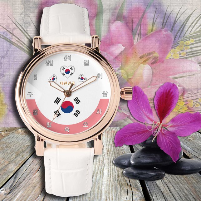 Relógio Irish Flag watch, Hearts, Love South Korea (Criador carregado)