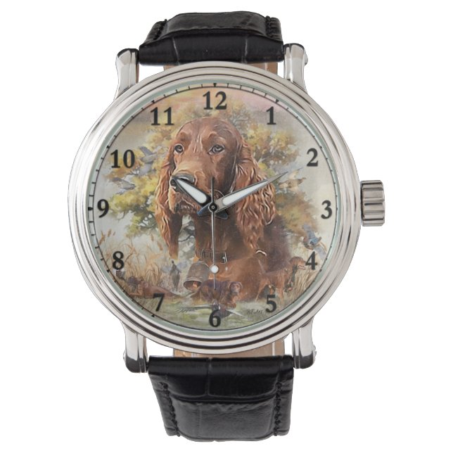 Relógio Irish Setter - Ultimate Upland Bird Dog (Frente)
