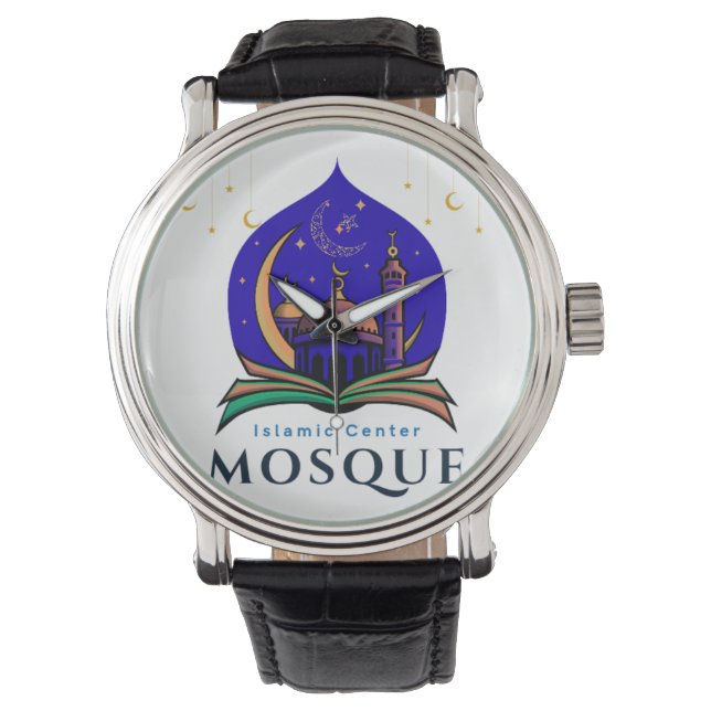 Relógio Islamic Center Mosque – Elegant Wristwatch Design  (Frente)