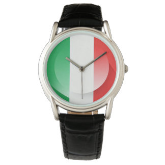 Relógio Italian Flag Leather Watch