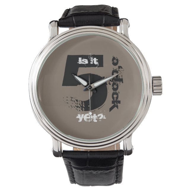 Relógio Já são 5 horas? (Frente)