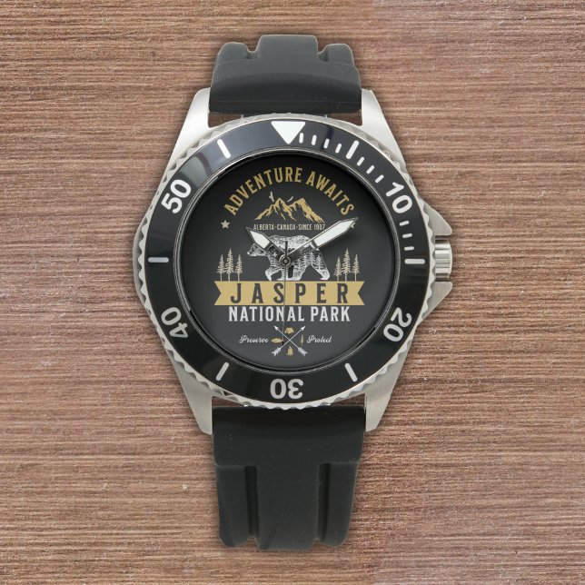 Relógio Jasper National Park Alberta Canada Travel (Criador carregado)