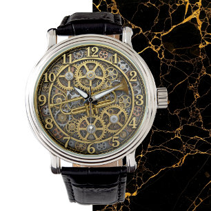 Relógio Jazz Trumpet Watch, Steampunk, Dourado, Música