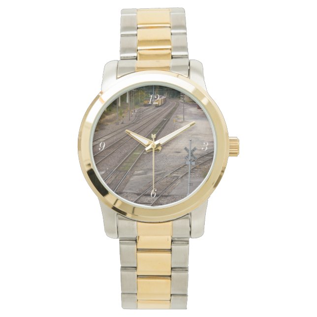 Relógio Jeff City Railroad Tracks (Frente)