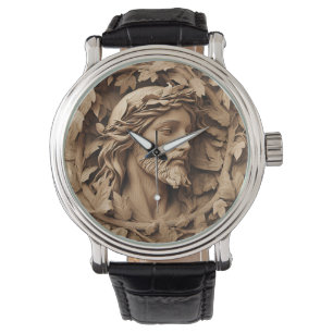 Relógio Jesus Carving Watch