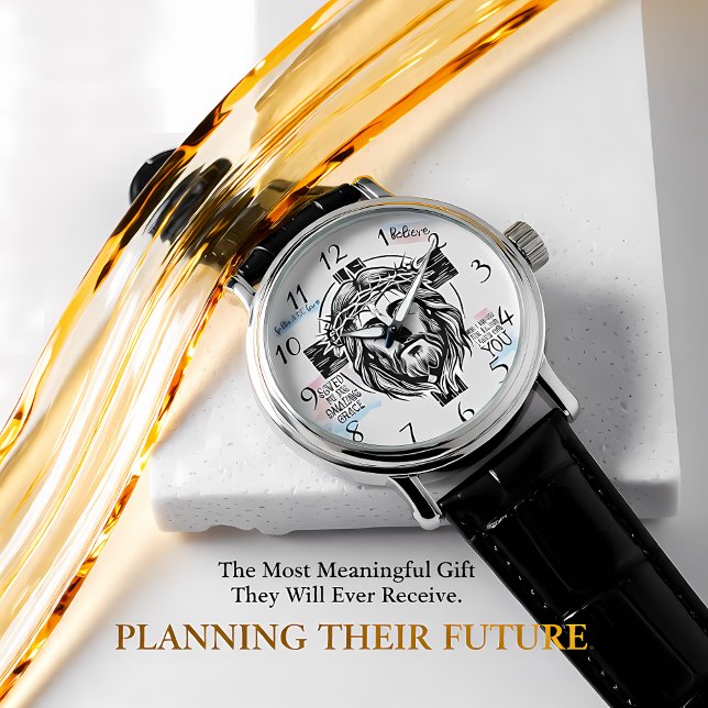 Relógio Jesus com a Coroa de Cornos (Criador carregado)