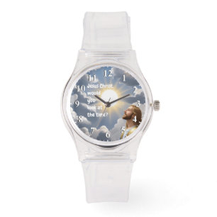 Relógio Jesus Cristo, você olharia para a Piada do tempo