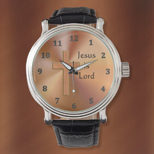 Relógio Jesus é Lorde Cross Watts para Homens Personalizad
